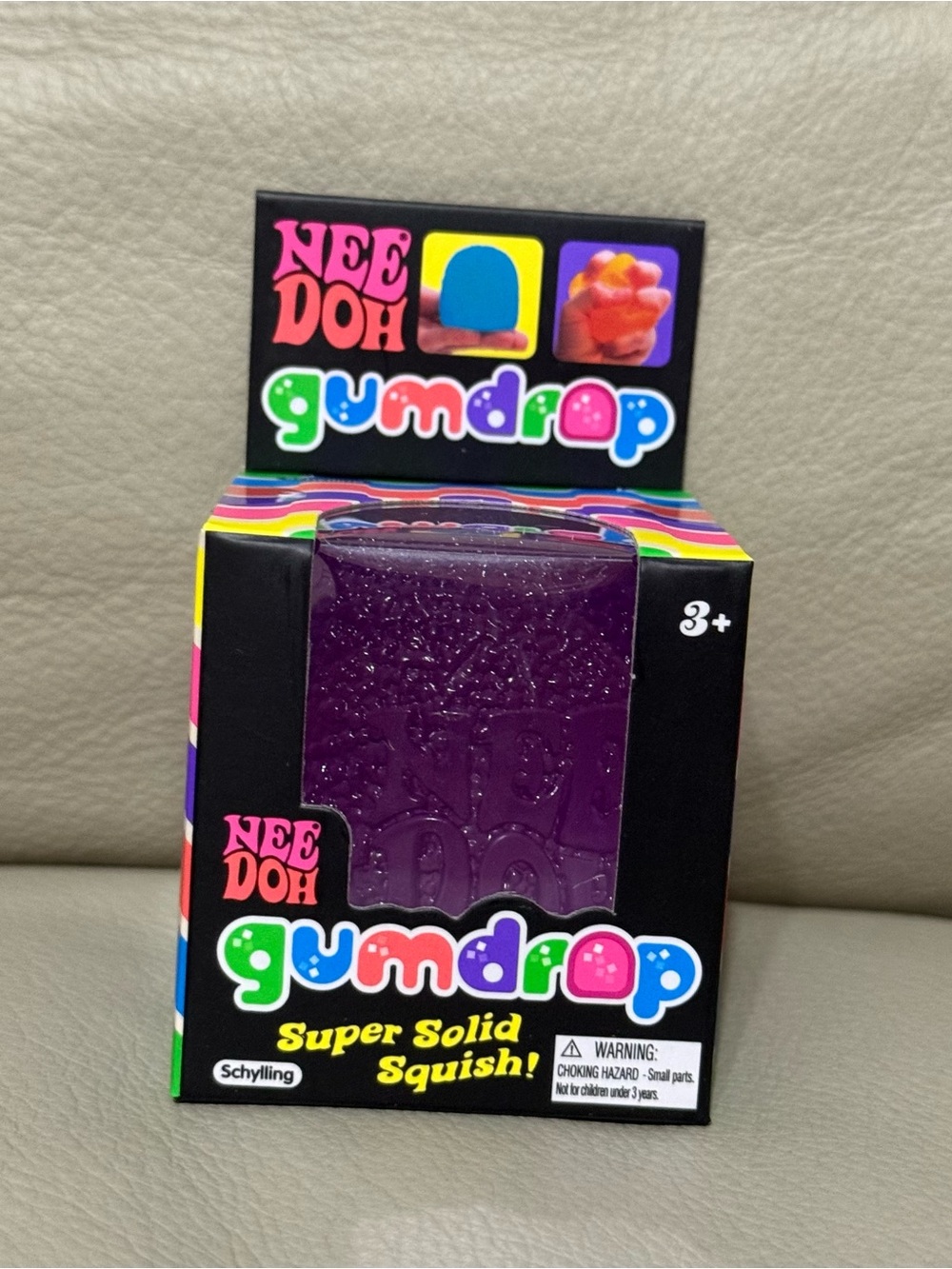 NEW Needoh Gumdrop PURPLE Viral Schylling Squishy Super Solid Squish Authentic!